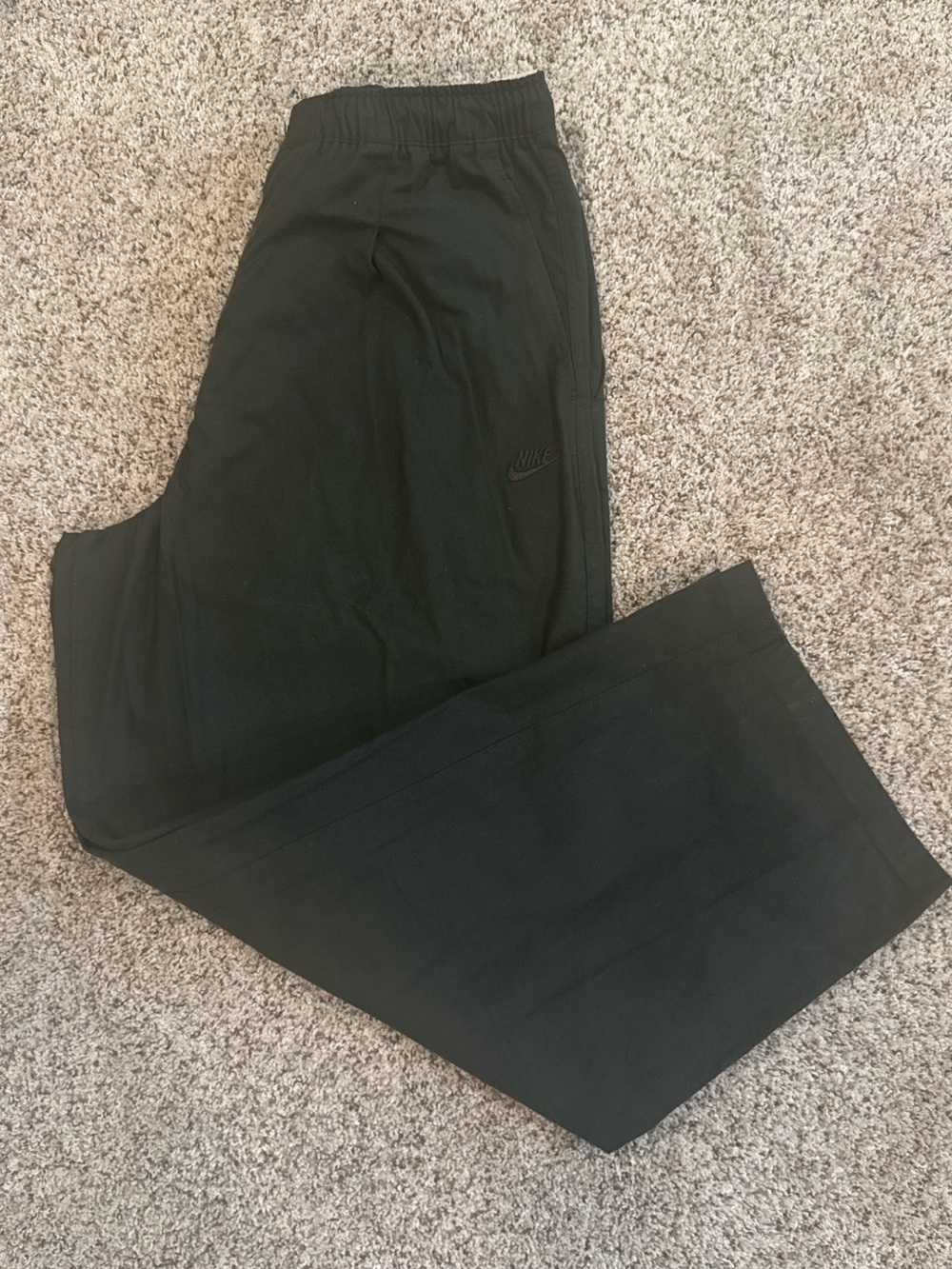 Nike Men’s Olive Green Wide leg Pants with Subtle Logo